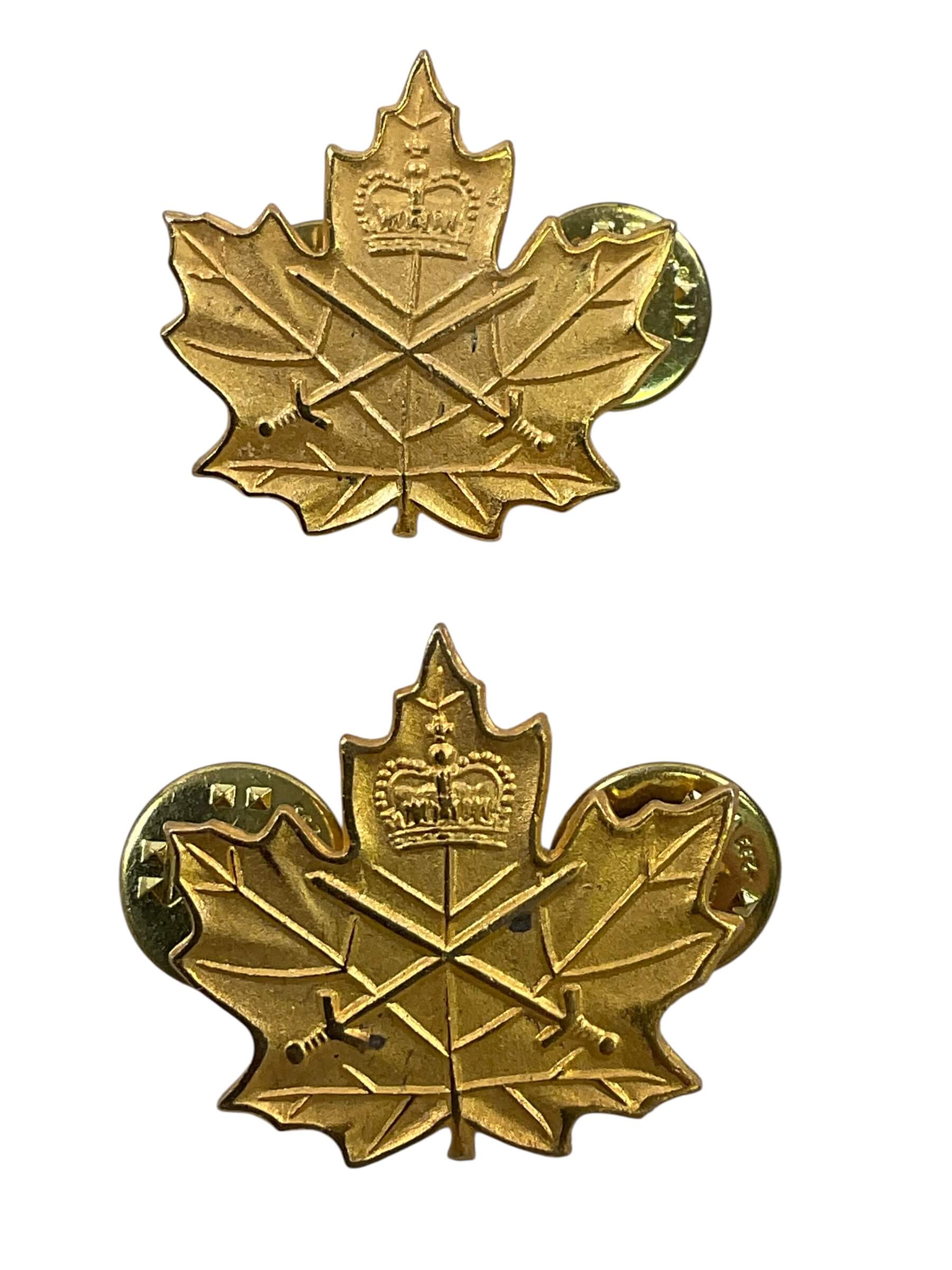 Canadian Forces CIC Army Cadets Officer's Collars Insignia Pair Canadian Forces CIC Army Cadets Officer's Collars Insignia Pair