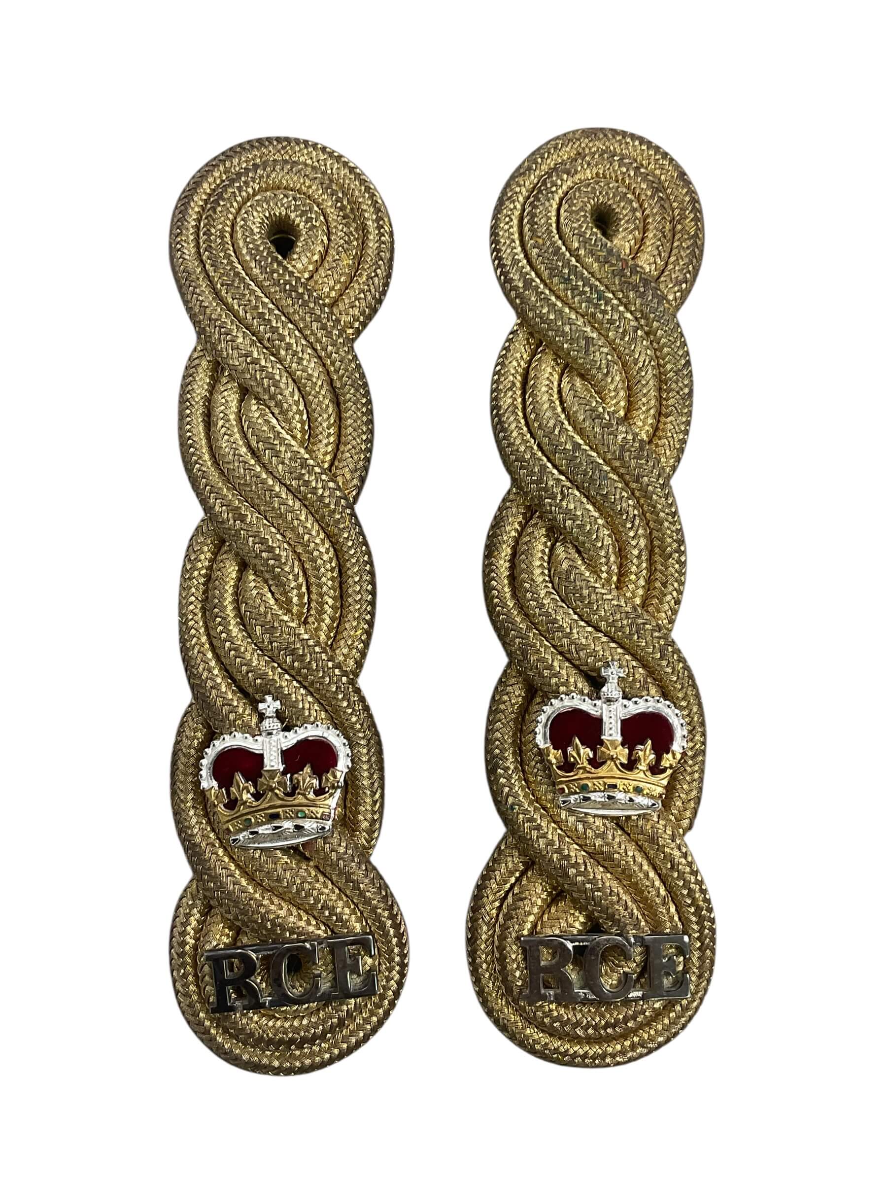 Royal Canadian Engineers RCE Major's Shoulder Boards Insignia Pair Royal Canadian Engineers RCE Major's Shoulder Boards Insignia Pair