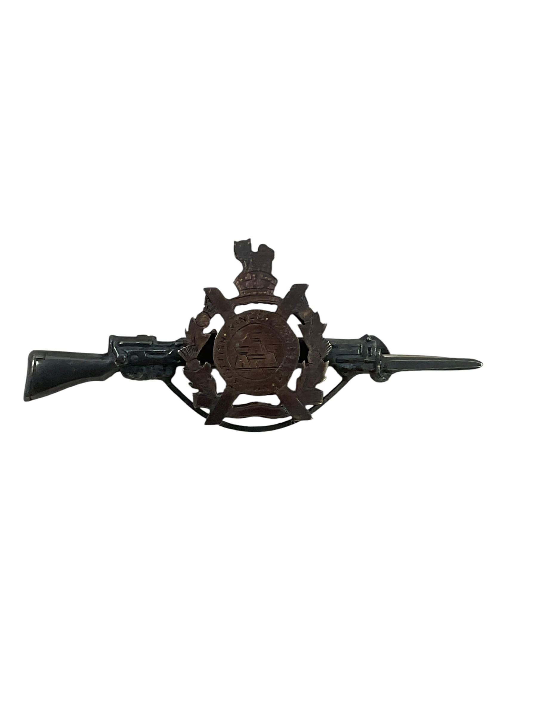 WW1 British BEF King's Own Scottish Borderers Sweetheart Badge Dated 1915 WW1 British BEF King's Own Scottish Borderers Sweetheart Badge Dated 1915