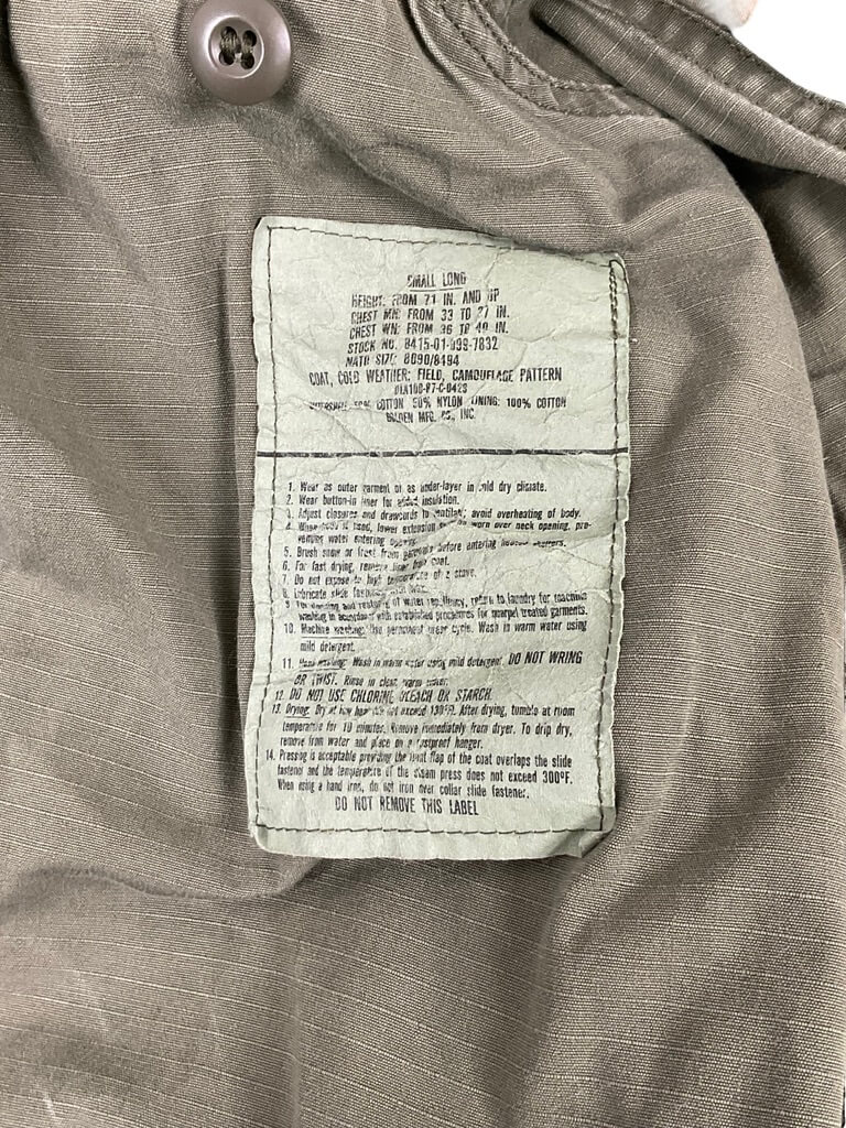 US Army M65 Woodland Jacket Size Small Long US Army M65 Woodland Jacket Size Small Long