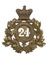 British Victorian 24th of Foot Brass Helmet Plate British Victorian 24th of Foot Brass Helmet Plate