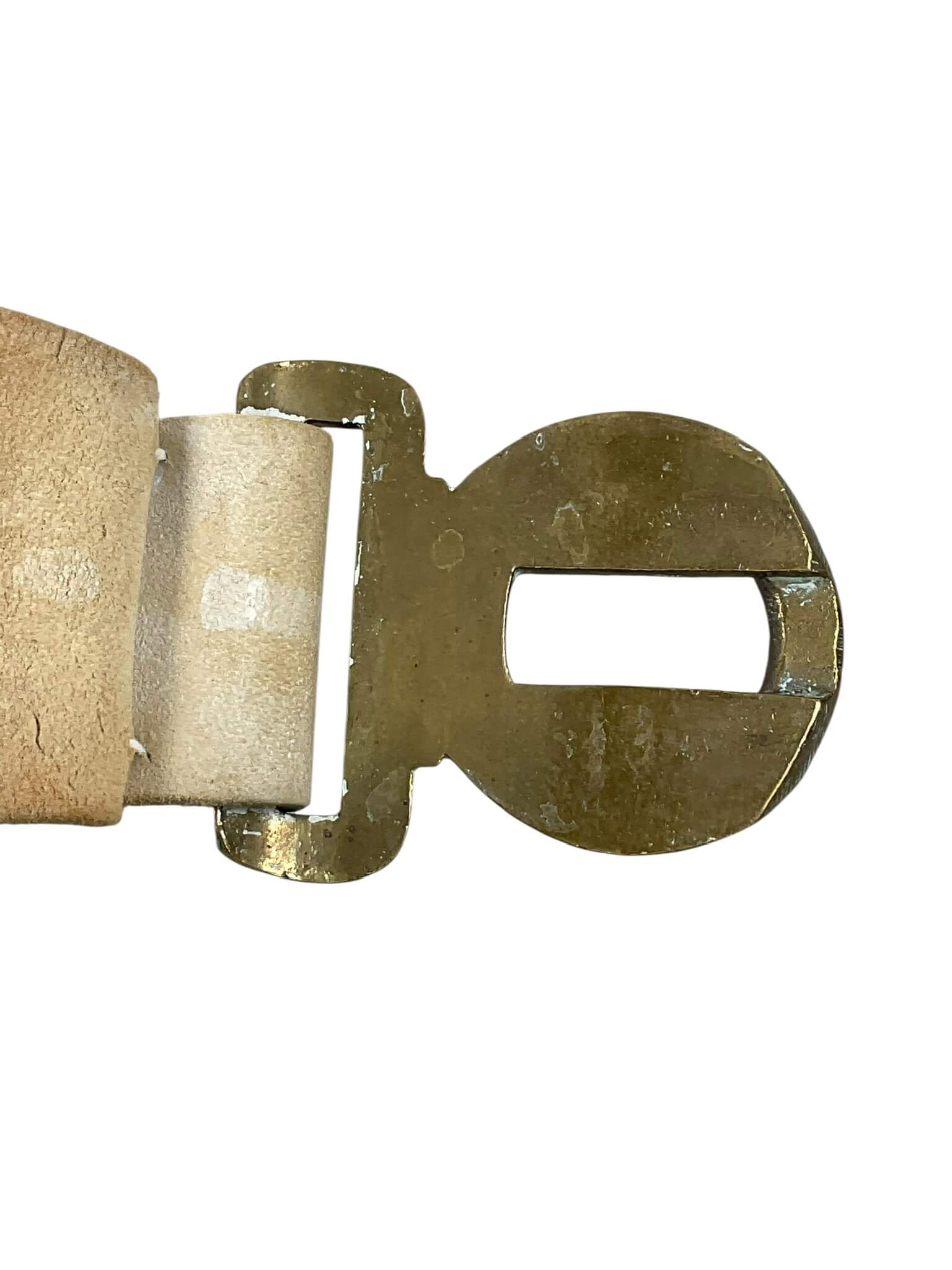 British Army White Buffed Leather Belt and Buckle British Army White Buffed Leather Belt and Buckle