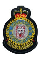 Canadian Forces RCAF 437 Heraldic Colour Crest Patch Vintage