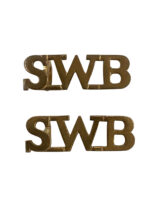 WW1 British BEF South Wales Borderers SWB Shoulder Titles Insignia Pair