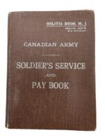 WW2 Canadian Army Soldier's Service and Pay Book B623273 W.C. Noble