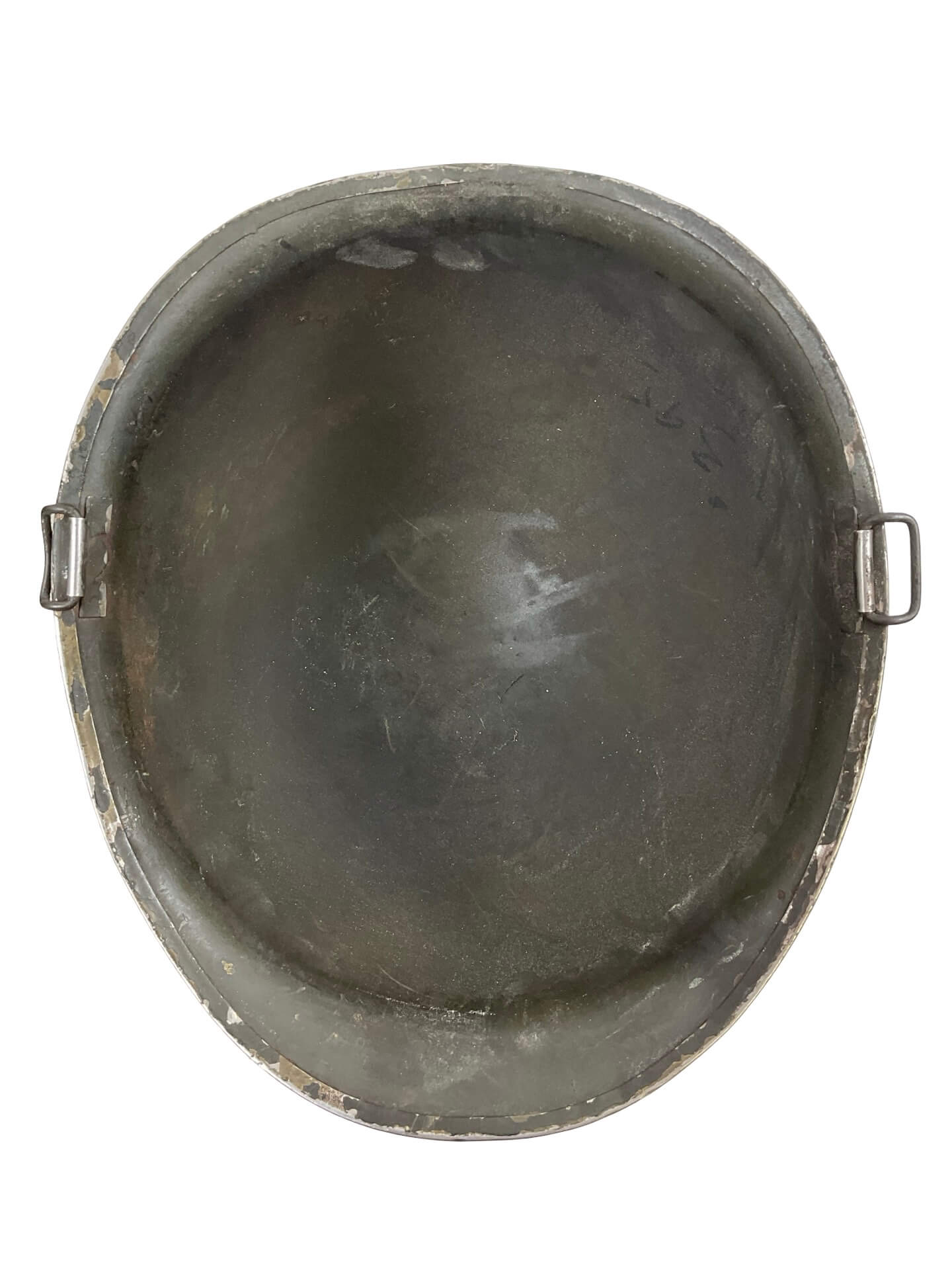 WW2 US M1 Helmet Rear Seam Swivel Bale With Liner WW2 US M1 Helmet Rear Seam Swivel Bale With Liner