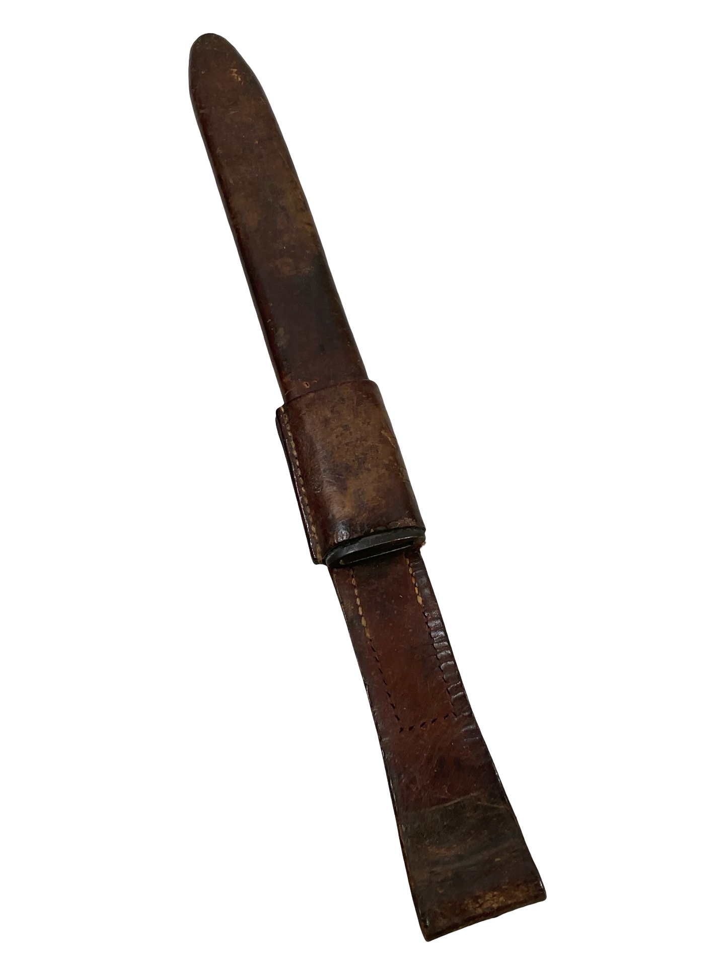 WW1 Canadian CEF Ross Rifle Butcher Bayonet With Leather Scabbard Dated 1907 WW1 Canadian CEF Ross Rifle Butcher Bayonet With Leather Scabbard Dated 1907
