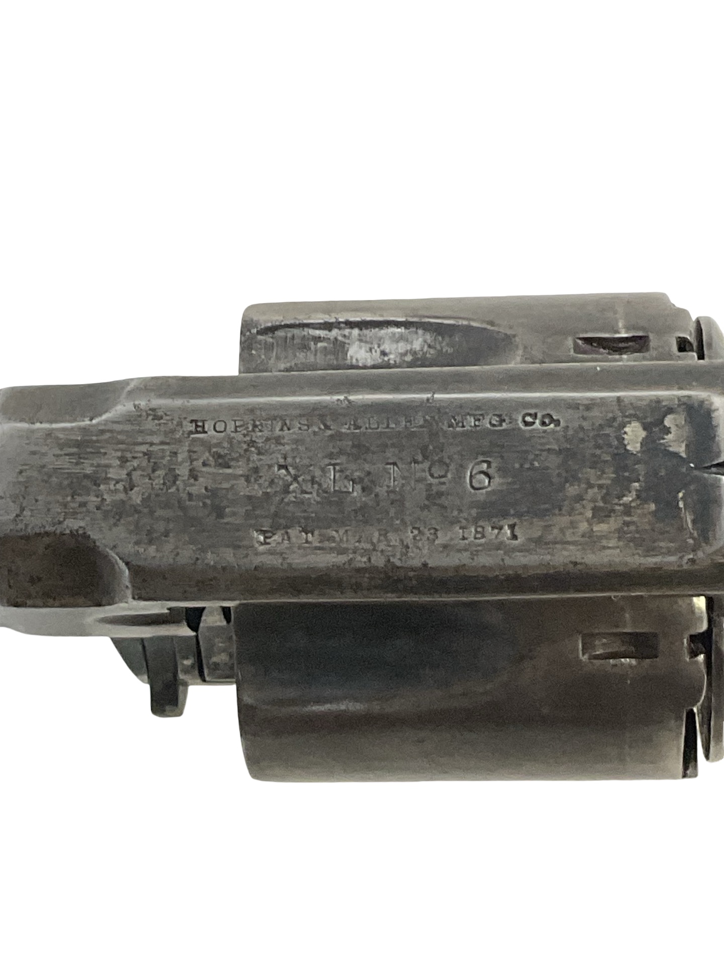 US Hopkins and Allen .41 Rimfire 5 Shot XL No 6 Swing Out Cylinder ANTIQUE NO PERMIT REQUIRED US Hopkins and Allen .41 Rimfire 5 Shot XL No 6 Swing Out Cylinder ANTIQUE NO PERMIT REQUIRED