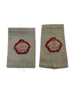 WW2 Royal Canadian Army Medical Corps Majors Tropical Slip-Ons Rank Insignia Pair