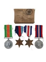 WW2 British Medal Group In Mail Home Box of Issue