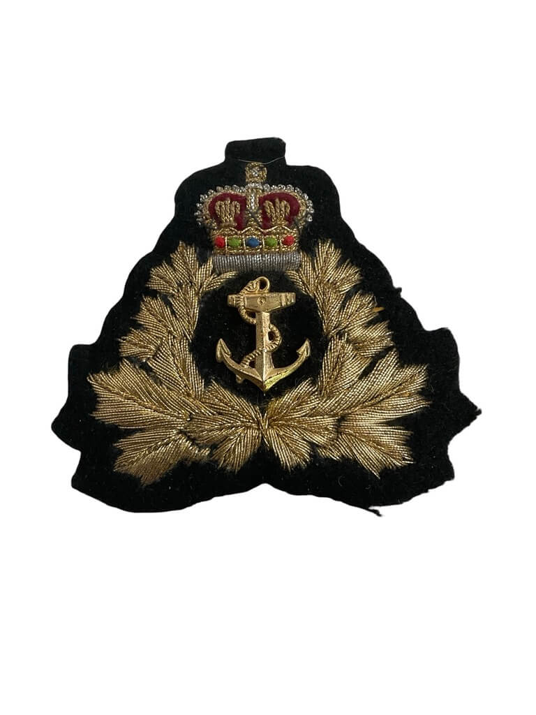 Canadian RCN Navy Officer's Mylar Beret Peak Cap Hat Badge Canadian RCN Navy Officer's Mylar Beret Peak Cap Hat Badge