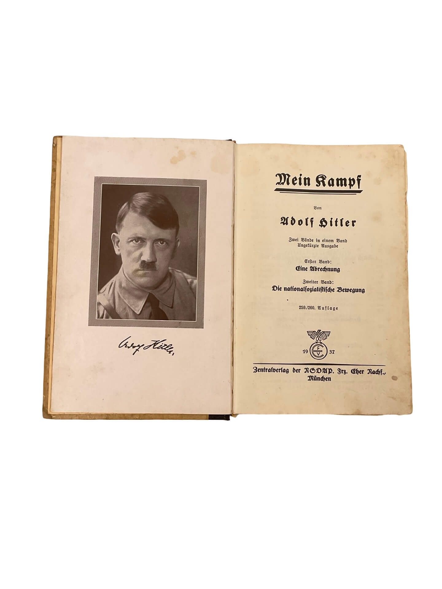 WW2 German Mein Kampf Signed Wedding Edition Dated 1938 Munster Used Hardcover Reference Book WW2 German Mein Kampf Signed Wedding Edition Dated 1938 Munster Used Hardcover Reference Book