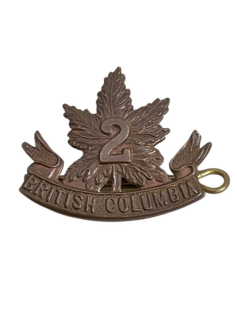 WW1 Canadian CEF 30th Battalion 2nd British Columbia Collar Insignia Single WW1 Canadian CEF 30th Battalion 2nd British Columbia Collar Insignia Single