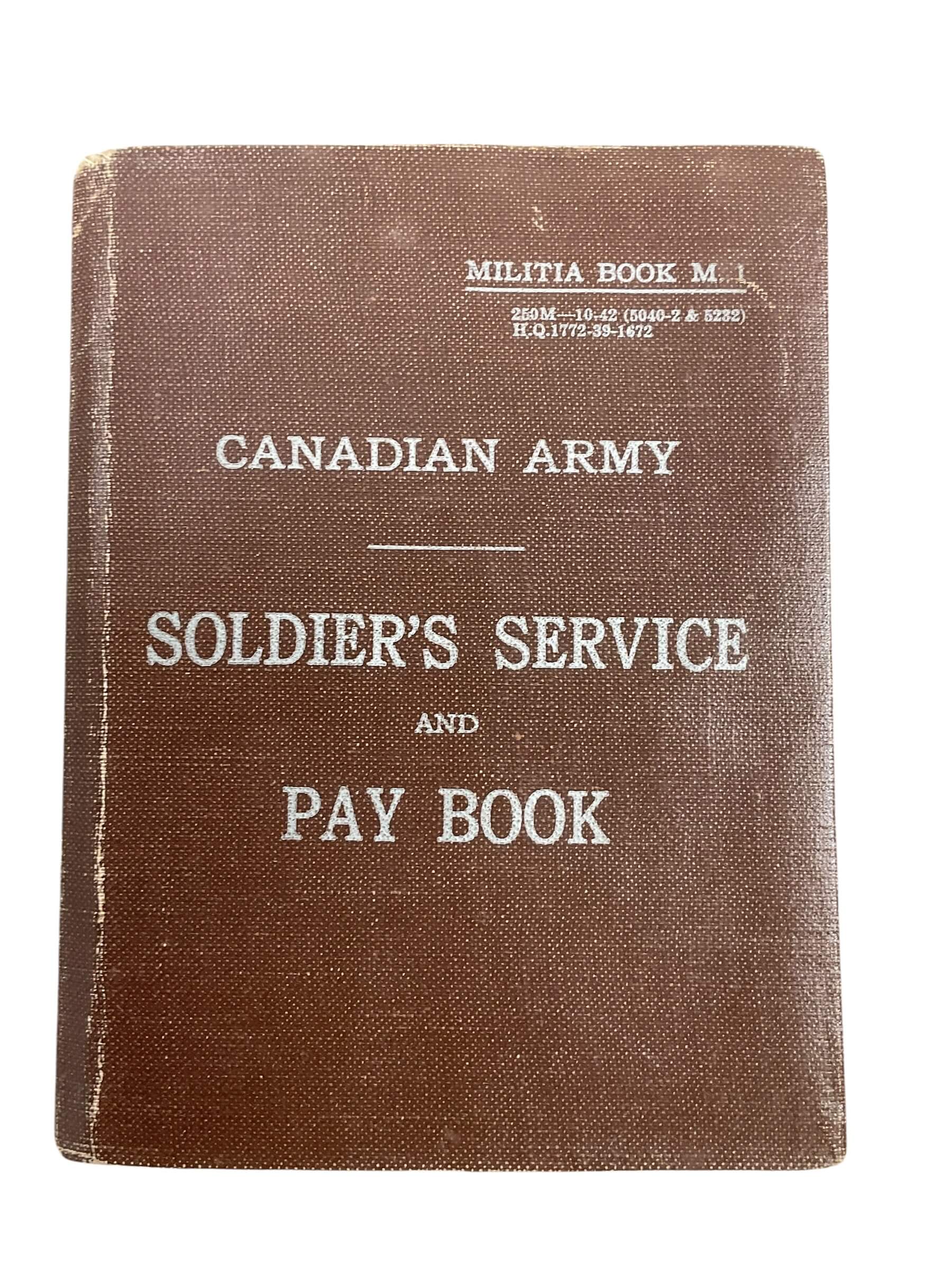 WW2 Canadian Army Women's Corps CWAC Medal and Pay Book Grouping WW2 Canadian Army Women's Corps CWAC Medal and Pay Book Grouping