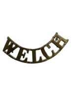 WW1 British BEF Welch Regiment Shoulder Title Insignia Single