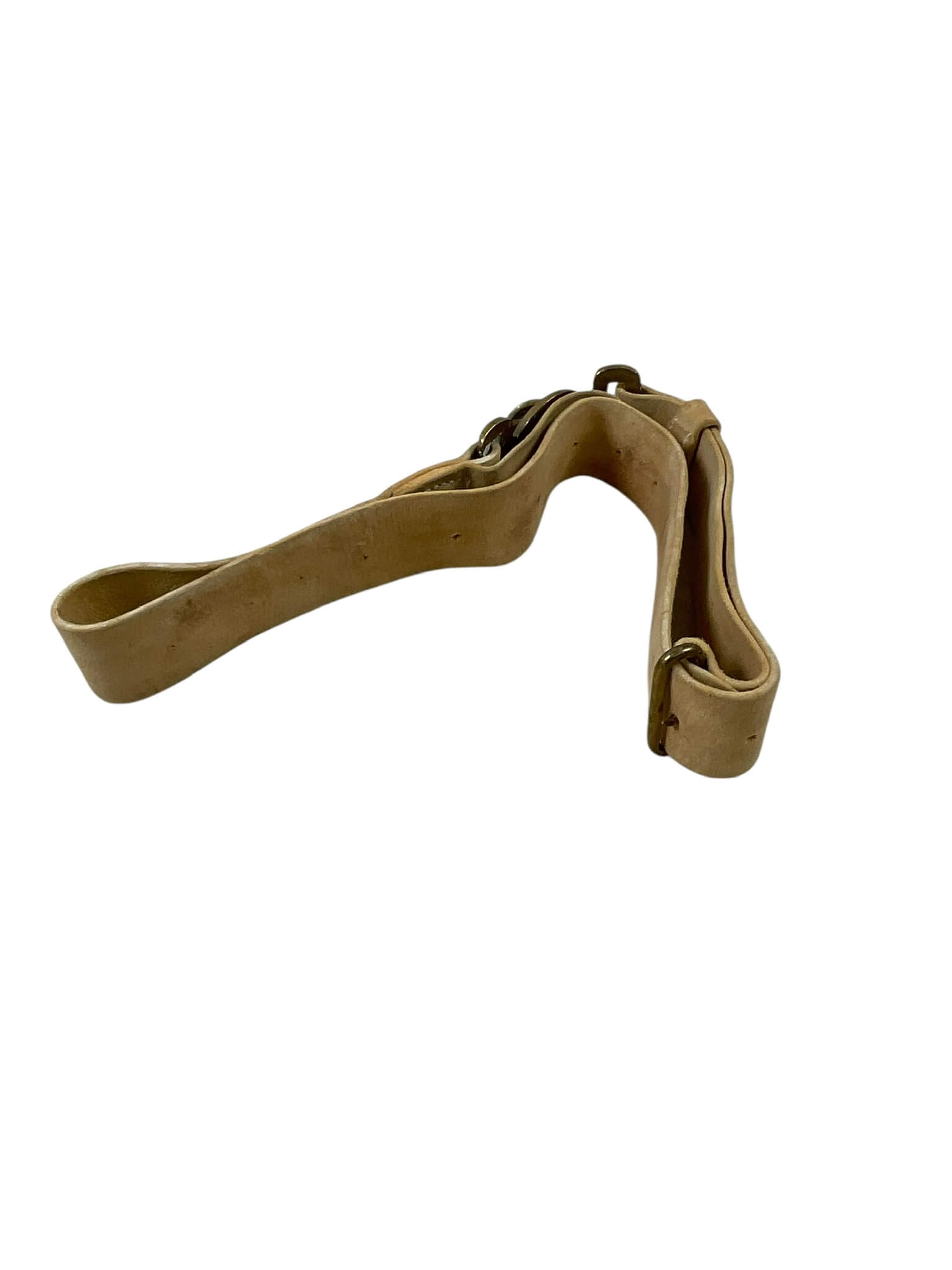 British Army White Buffed Leather Belt and Buckle British Army White Buffed Leather Belt and Buckle