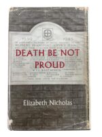 WW2 British SOE Death Be Not Proud Elizabeth Nicholas Used Hardcover Reference Book