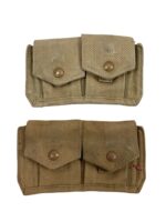 WW2 Canadian P37 Ammo Pouches Pair Dated 1941 C Broad Arrowed