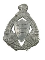 WW2 Canadian The Essex Scottish White Metal Cap Badge