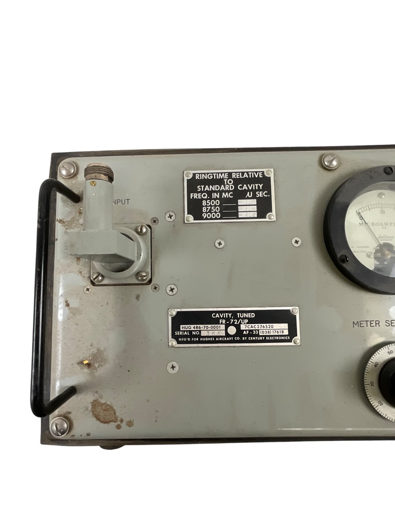US Army Century Electronics Cavity Tuned FR-72/UP Testing Meter Dated 1970 US Army Century Electronics Cavity Tuned FR-72/UP Testing Meter Dated 1970