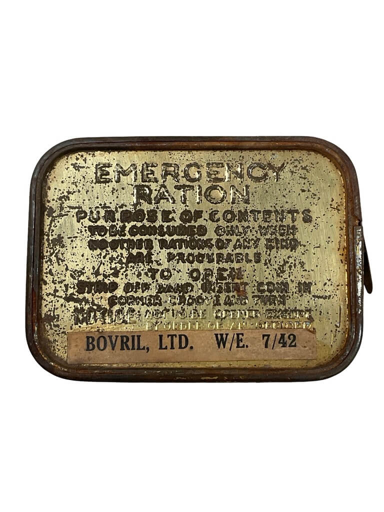 WW2 British Emergency Ration Tin With Contents Dated 1942 WW2 British Emergency Ration Tin With Contents Dated 1942