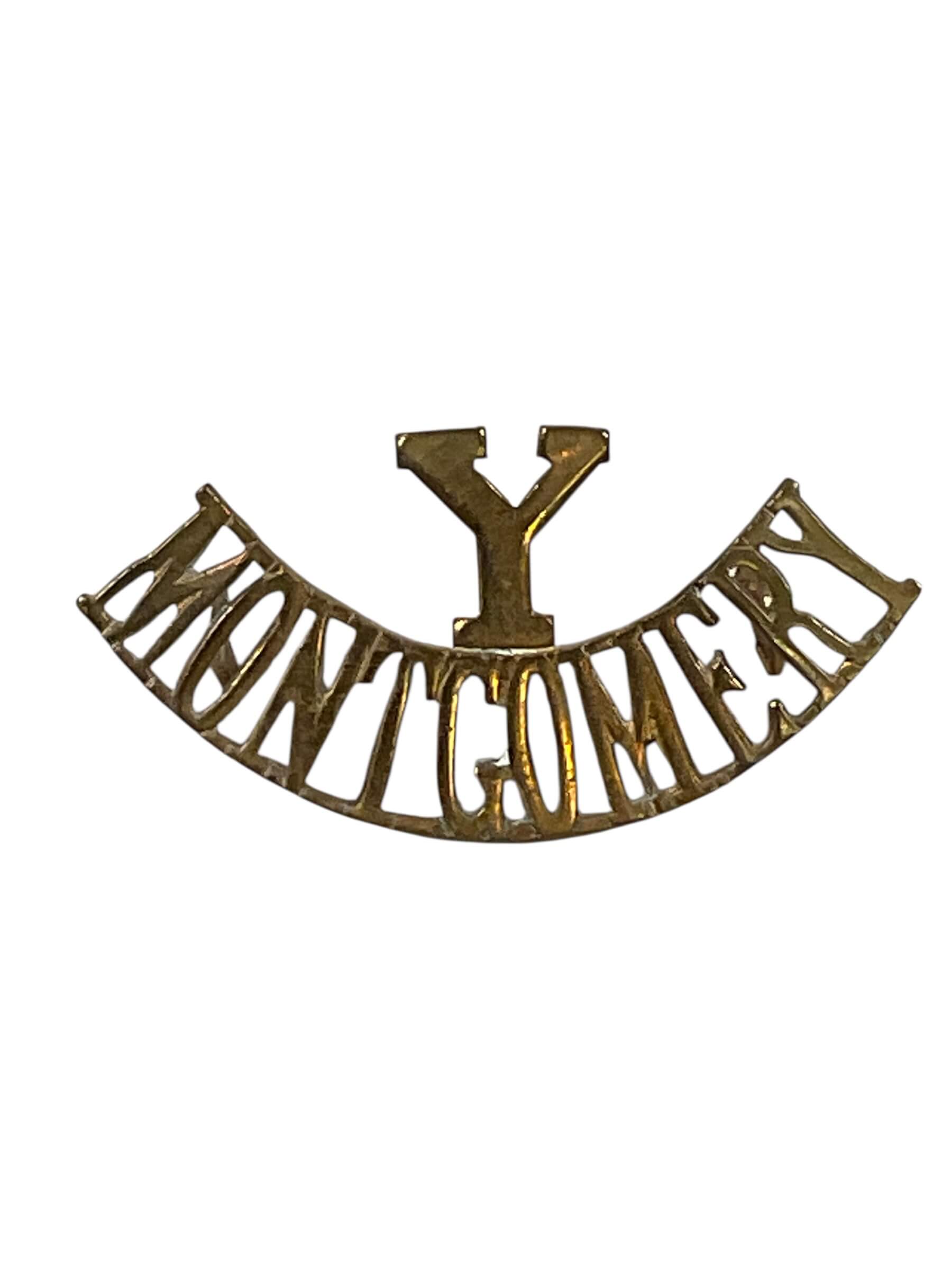 WW1 British BEF Montgomery Yeomanry Shoulder Title Insignia Single WW1 British BEF Montgomery Yeomanry Shoulder Title Insignia Single