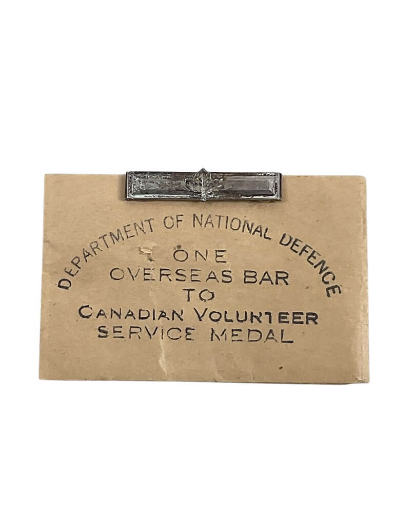 WW2 Canadian Volunteer Service Medal (CVSM) Ribbon Bar With Packet of Issue WW2 Canadian Volunteer Service Medal (CVSM) Ribbon Bar With Packet of Issue