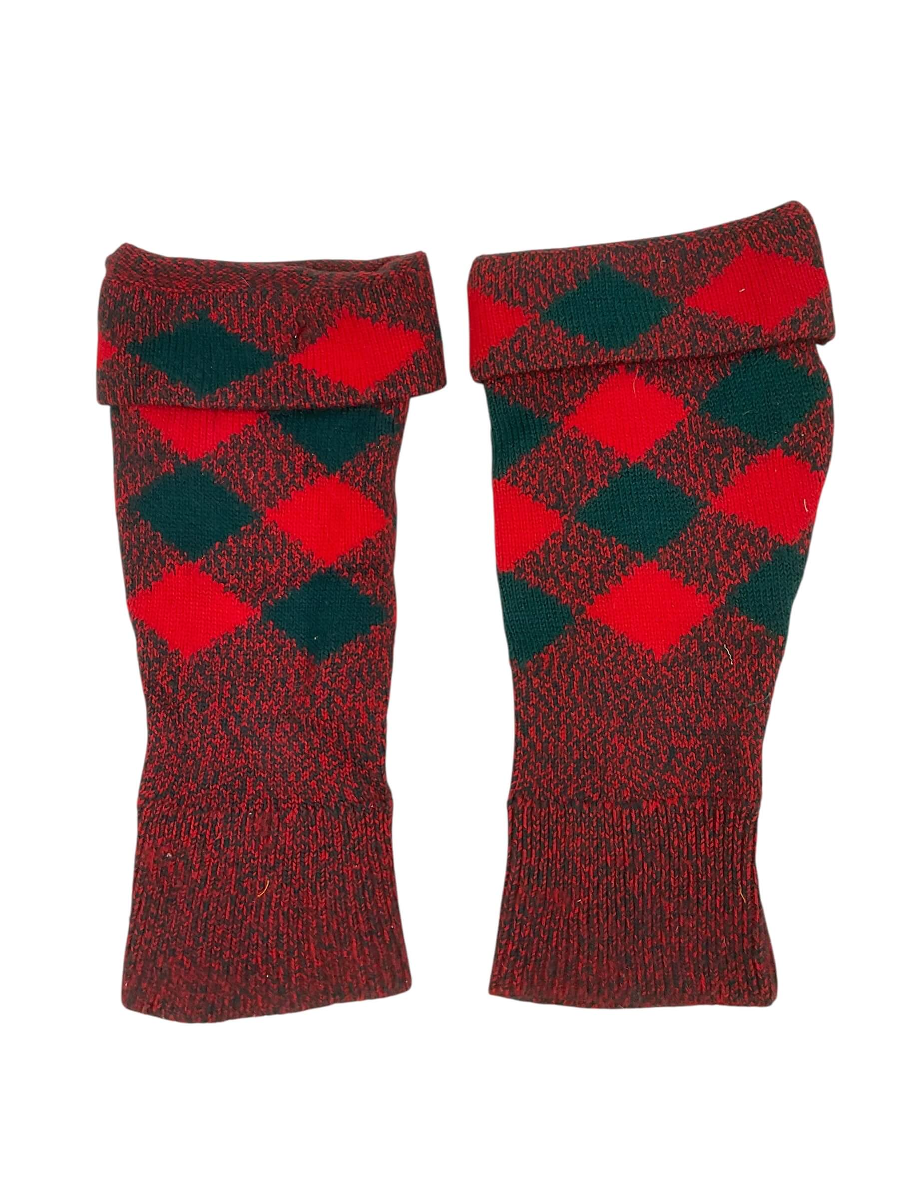 British Canadian Red and Green Diced Half Hose British Canadian Red and Green Diced Half Hose