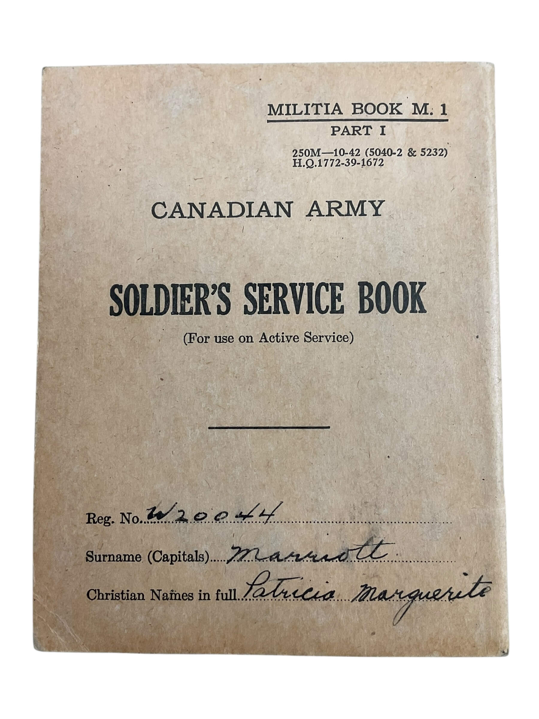 WW2 Canadian Army Women's Corps CWAC Medal and Pay Book Grouping WW2 Canadian Army Women's Corps CWAC Medal and Pay Book Grouping