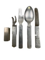 WW2 German Army KFS Set With Tin Opener Combination Mess Cutlery Dated 1943