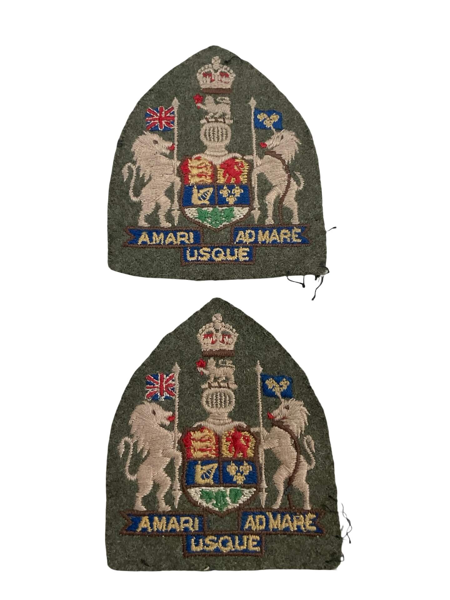 Canadian Army Warrant Officer 1 Rank Insignia Pair Canadian Army Warrant Officer 1 Rank Insignia Pair
