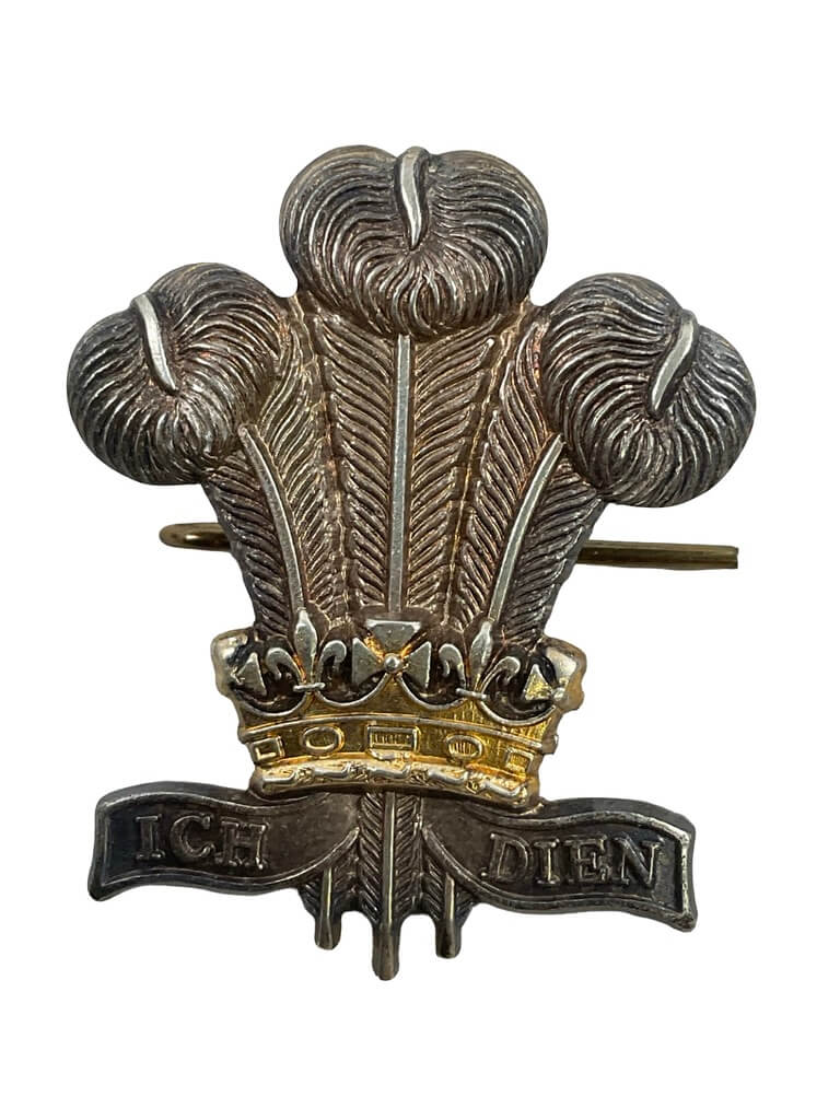WW1 British BEF Royal Regiment of Wales Welsh Officer's Cap Badge WW1 British BEF Royal Regiment of Wales Welsh Officer's Cap Badge