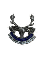 WW1 British BEF Seaforth Highlanders Sweetheart Badge Hallmarked 1914