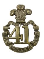 British Victorian 41st The Welsh Regiment Brass Glengarry Badge British Victorian 41st The Welsh Regiment Brass Glengarry Badge