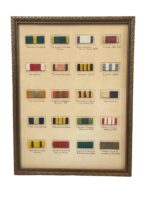 British Ribbon Bar Medal Display Framed 13" X 10" British Ribbon Bar Medal Display Framed 13" X 10"