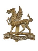 WW1 British BEF 2nd Battlaion Monmouthshire Regiment Brass Cap Badge WW1 British BEF 2nd Battlaion Monmouthshire Regiment Brass Cap Badge