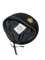 Canadian Forces Black Beret Size 6 7/8 With Navy CIC Officer's Badge