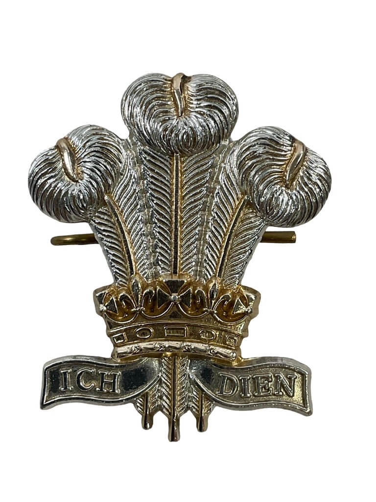 British The Royal Regiment of Wales Staybright Cap Badge British The Royal Regiment of Wales Staybright Cap Badge