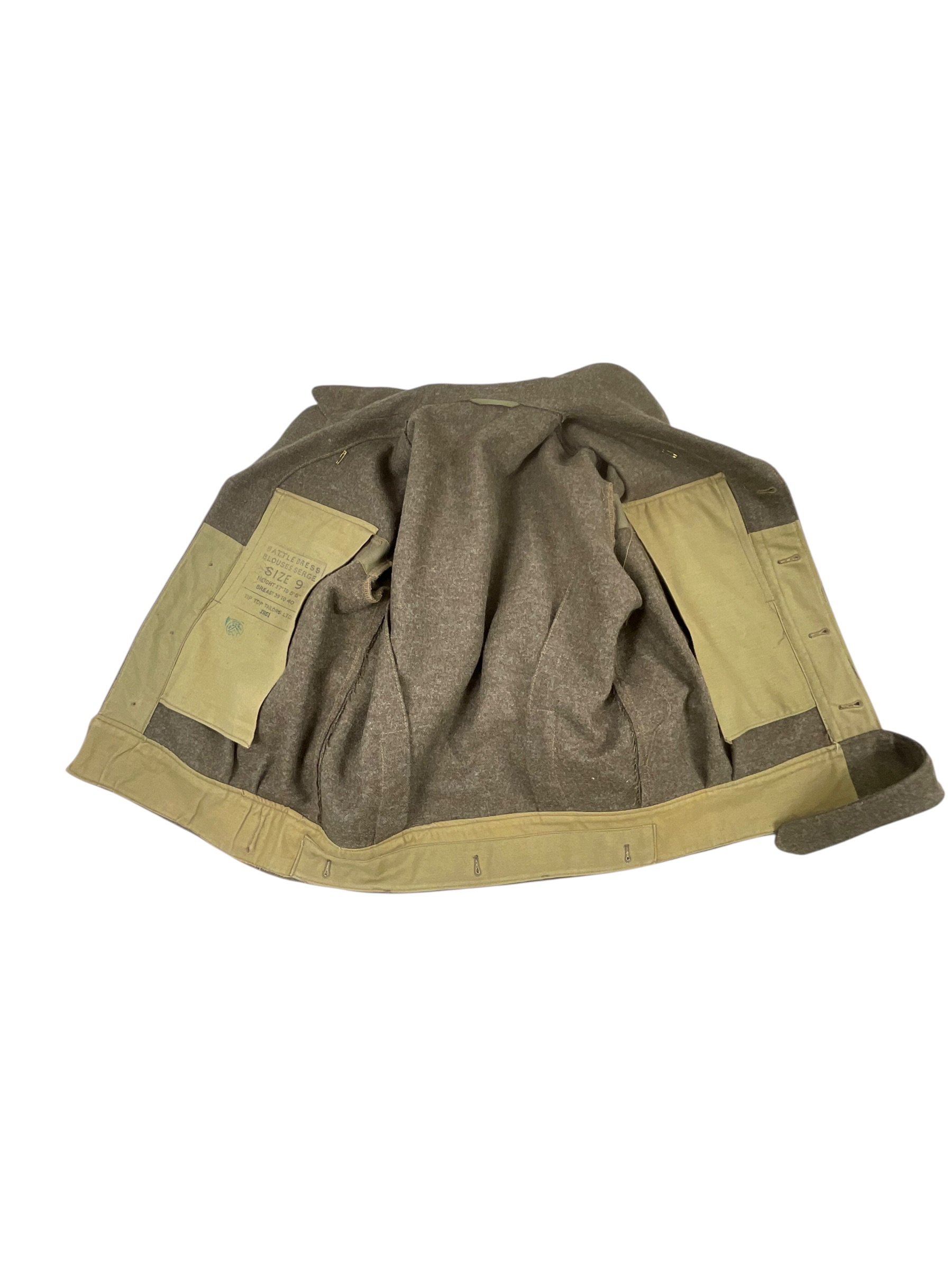 Canadian Army Korean War Officer's Battledress Jacket RCA Size 9 Dated 1951 Canadian Army Korean War Officer's Battledress Jacket RCA Size 9 Dated 1951