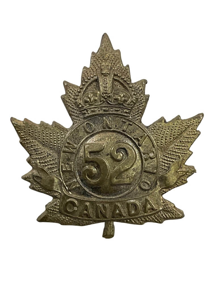 WW1 Canadian CEF 52nd Battlaion Cap Badge WW1 Canadian CEF 52nd Battlaion Cap Badge