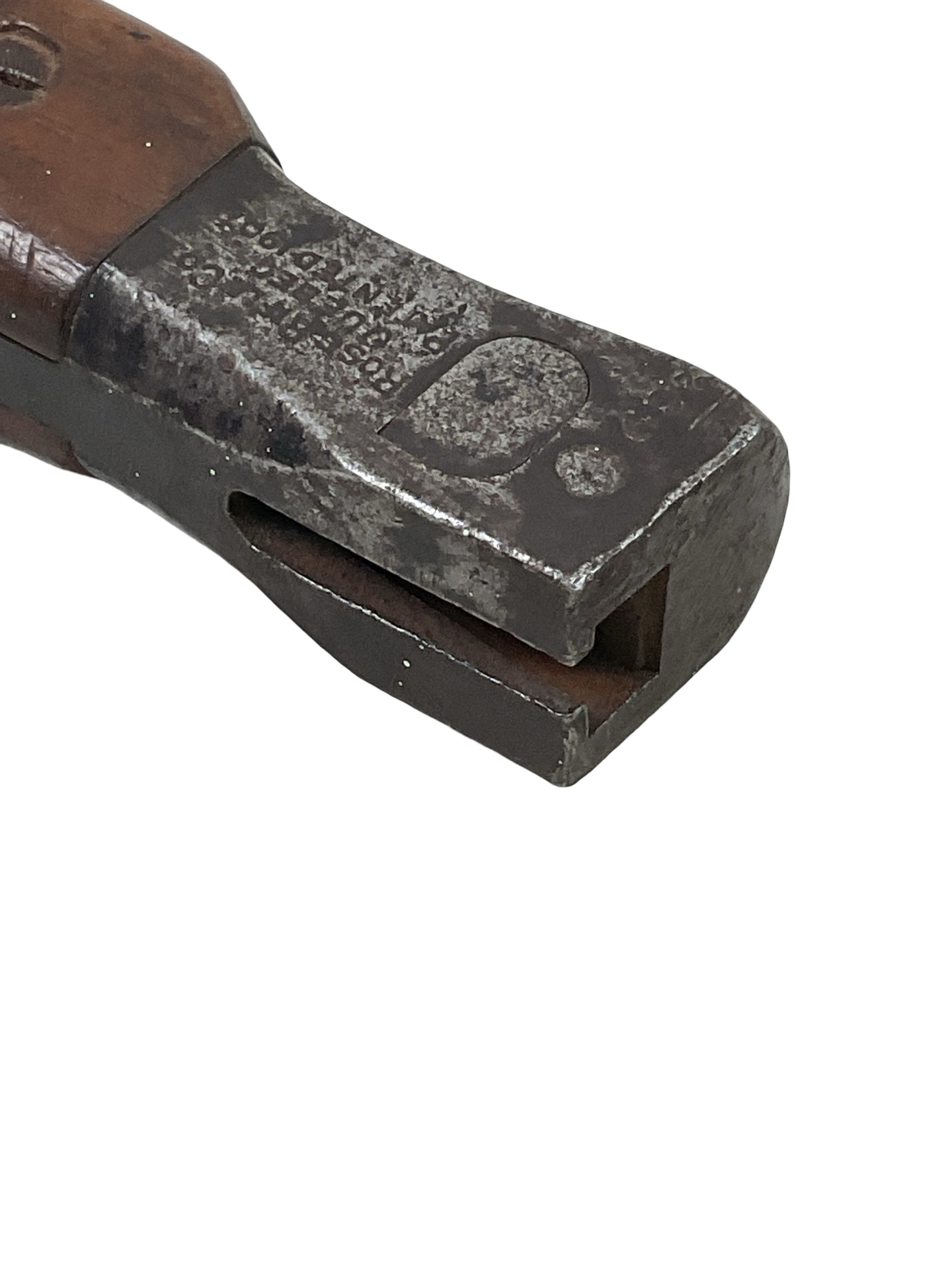 WW1 Canadian CEF Ross Rifle Butcher Bayonet With Leather Scabbard Dated 1907 WW1 Canadian CEF Ross Rifle Butcher Bayonet With Leather Scabbard Dated 1907
