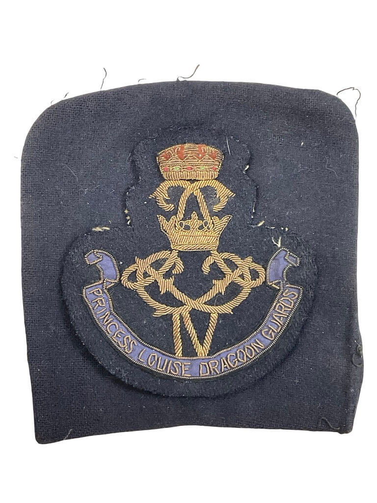 WW2 Canadian 4th Princess Louise Dragoon Guards PLDG Bullion Wire Blazer Crest WW2 Canadian 4th Princess Louise Dragoon Guards PLDG Bullion Wire Blazer Crest