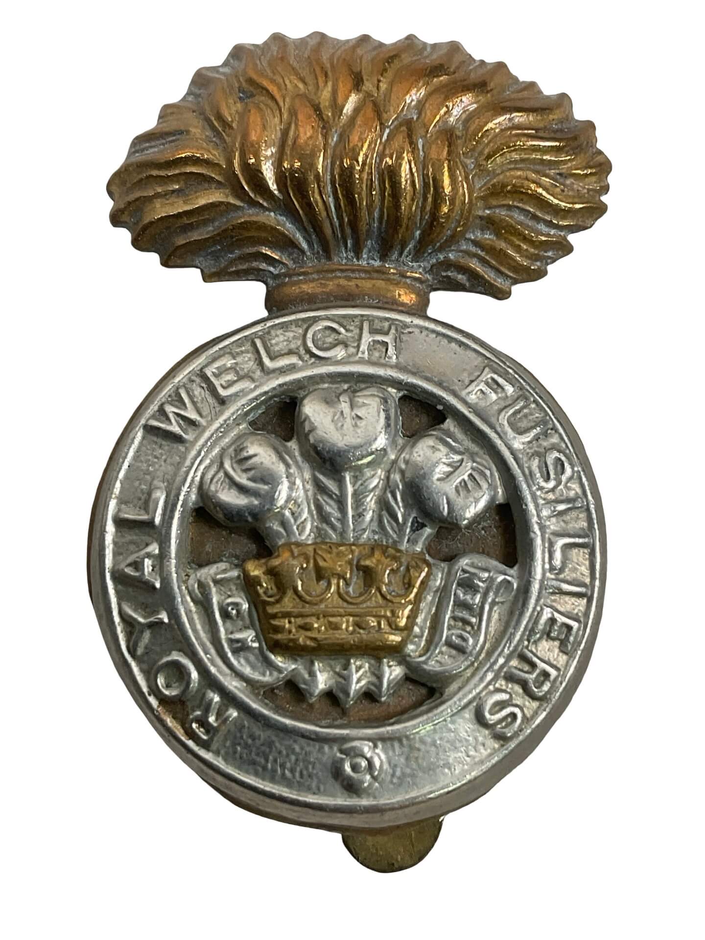 WW2 British Army Royal Welch Fusiliers Cap Badge WW2 British Army Royal Welch Fusiliers Cap Badge