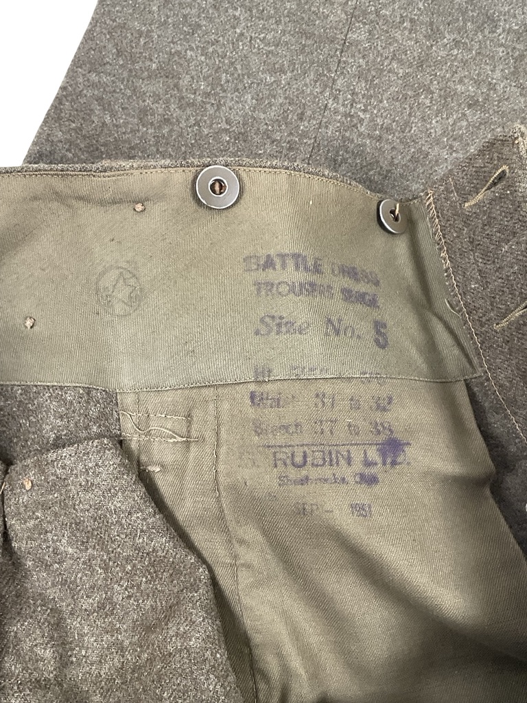 Canadian Army Korean War Battledress Trousers Pants Size 5 Dated 1951 Canadian Army Korean War Battledress Trousers Pants Size 5 Dated 1951