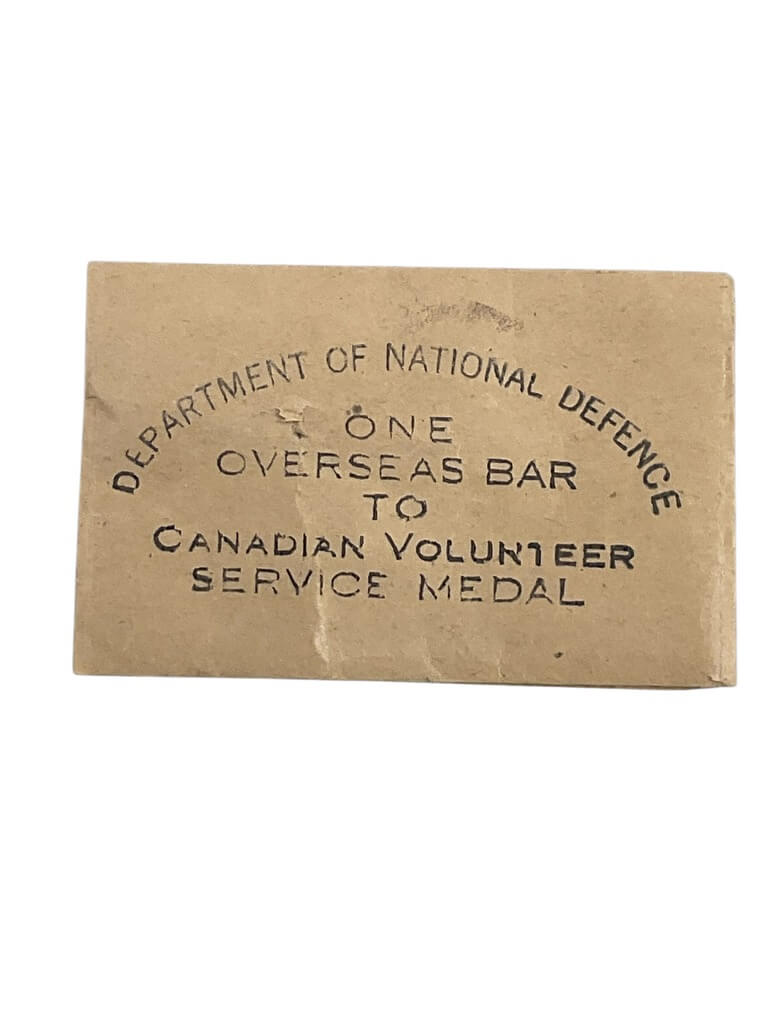 WW2 Canadian Volunteer Service Medal (CVSM) Ribbon Bar With Packet of Issue WW2 Canadian Volunteer Service Medal (CVSM) Ribbon Bar With Packet of Issue