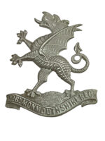 WW1 British BEF 2nd Battlaion Monmouthshire Regiment White Metal Cap Badge (2) WW1 British BEF 2nd Battlaion Monmouthshire Regiment White Metal Cap Badge (2)