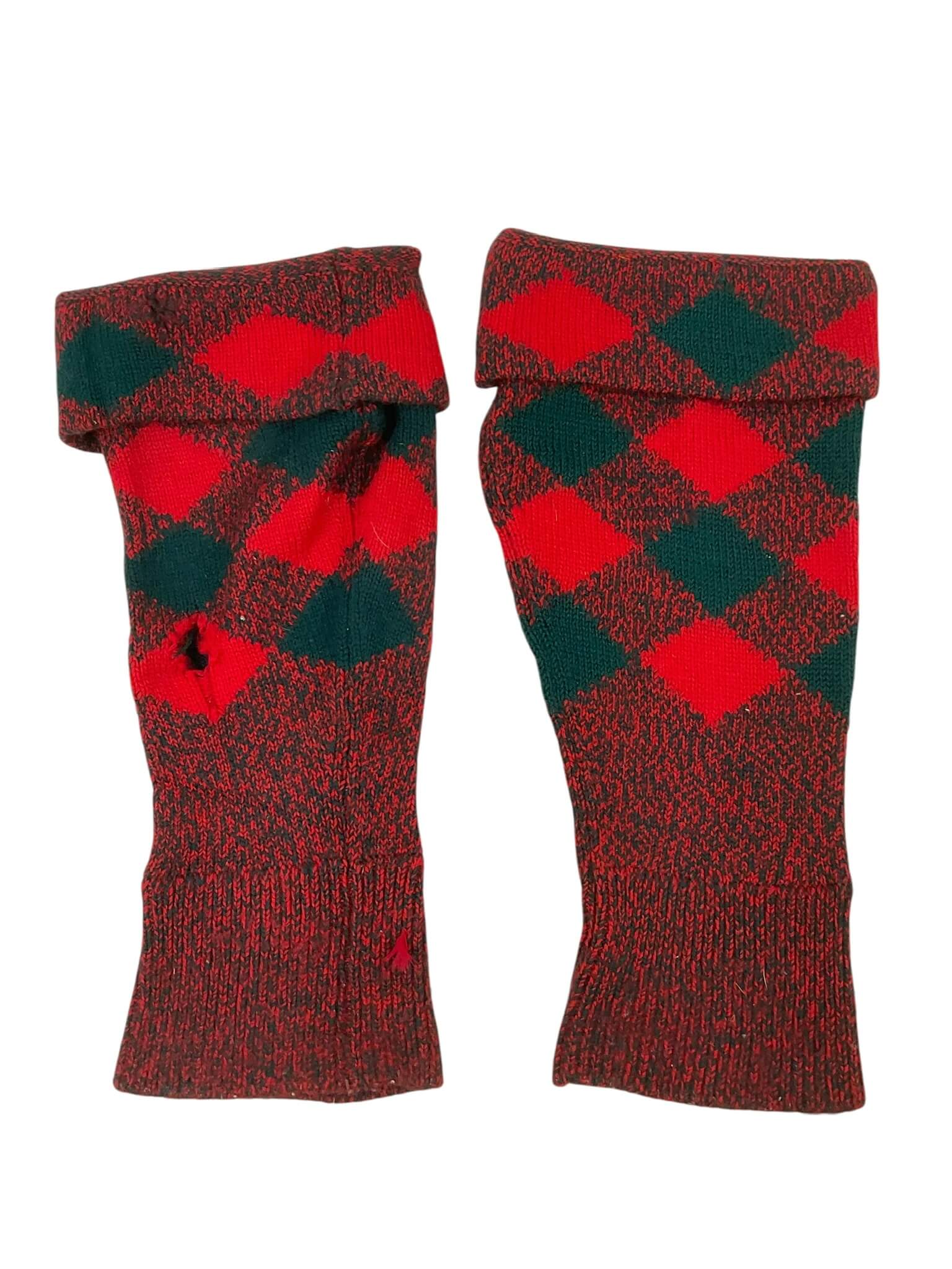 British Canadian Red and Green Diced Half Hose British Canadian Red and Green Diced Half Hose