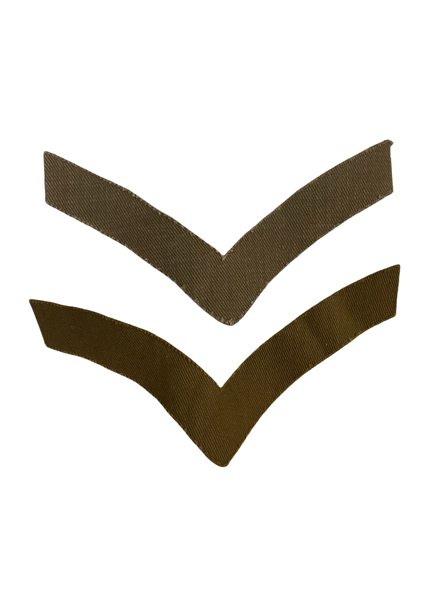 WW2 British Army Lance Corporal Rank Insignia Pair WW2 British Army Lance Corporal Rank Insignia Pair