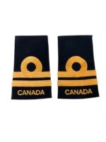 Canadian Forces RCN Navy Lieutenant Rank Slip-Ons Insignia Pair Canadian Forces RCN Navy Lieutenant Rank Slip-Ons Insignia Pair