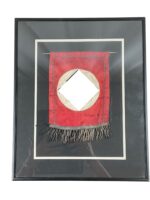 WW2 German Framed Car Pennant 9" X 5 1/2"